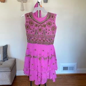 Sleeveless Pink Salwar Kameez (Medium) | India Pakistan Bangladesh